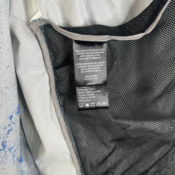 Paradox Full Zip Hooded Rain Jacket Mens XL Zip Pockets Lightweight Blue Coat - Picture 8 of 13